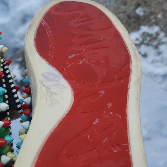 Christian Louboutin Roller Boat Leather Low Trainers Size 8 - Picture 9 of 16